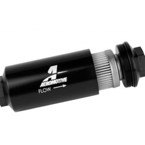 6an Inline Fuel Filter 40 Micron 2in OD Black
