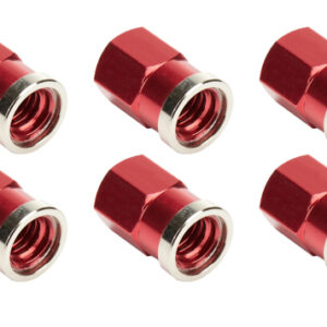 QC Cover Nuts Short Red 10pk