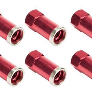 QC Cover Nuts Long Red 10pk