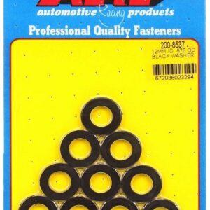 Black Washers - 12mm ID x 7/8 OD (10)
