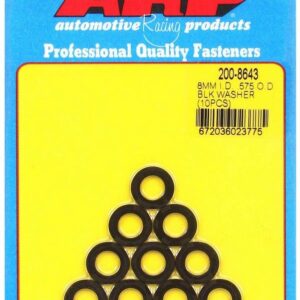 Black Washers - 8mm ID x .575 OD (10)