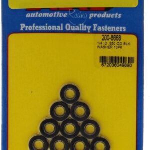 1/4 ID .550 OD Washers 10pk - Black