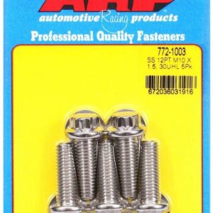 Bolt Kit - SS 12pt 5pk 10mm x 1.50 x 30mm