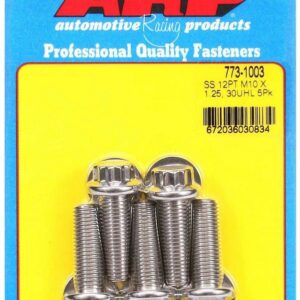 Bolt Kit - SS 12pt 5pk 10mm x 1.25 x 30mm