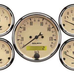 A/B 5pc. Gauge Kit w/ Elec. Speedo - Metric