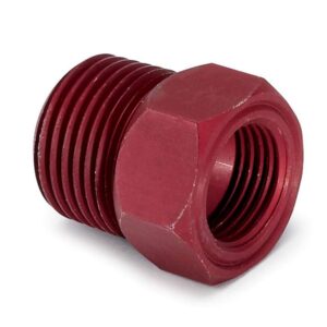 1/2in NPT Aluminum Temp. Adapter Fitting - Red