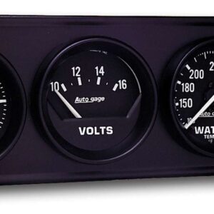 2in Black Mech Gauge Pnl 3-Gauge Oil/Volt/Water