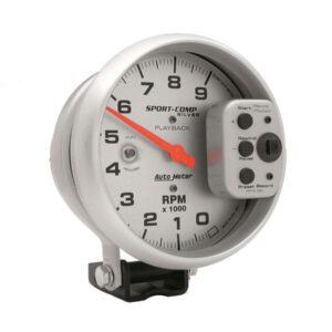 5in S/C Silver 9000 RPM Playback Tach