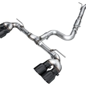 VW MK8 Golf R Exhaust Quad Black Tips