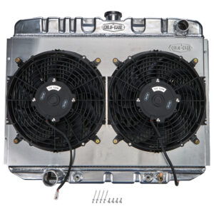 67-70 Mustang BB 24in Ra diator & 16 Fan Kit AT