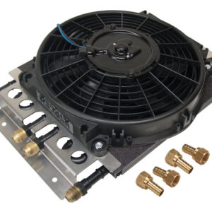 Dual Circuit Oil Cooler w/Fan 8an 4 & 4 Pass