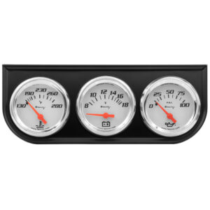 2.0 Dia Triple Gauge Set w/Black Panel