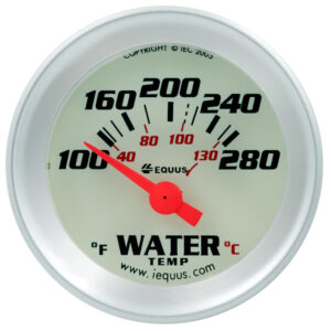 1-1/2 Dia Water Temp Gauge Silver 100-280