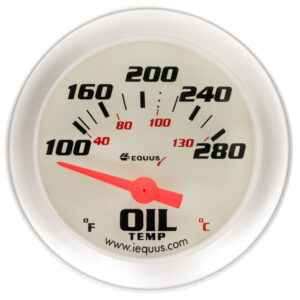 2.0 Dia Oil Temp Gauge Silver 100-280