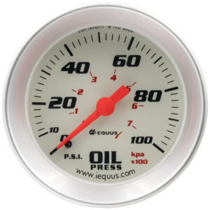 2.0 Dia Oil Pressure Gauge Silver 0-100psi