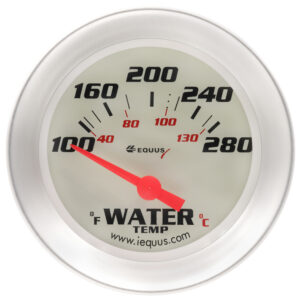 2-5/8 Dia Water Temp Gauge Silver 100-280