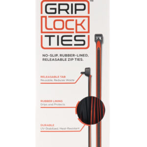 Zip Ties 12in Releasable Black / Orange 48pk