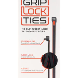 Zip Ties 12in Releasable Black / Red 48pk