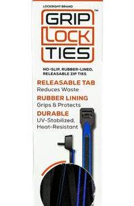 Zip Ties 5in Releasable Black / Blue 24pk