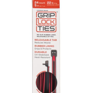 Zip Ties 5in Releasable Black / Red 24pk