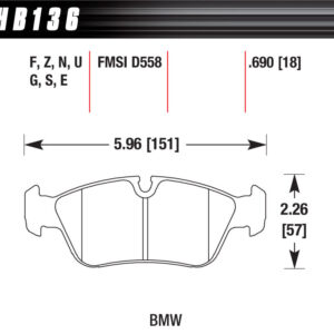 Brake Pads DTC-60 BMW Front