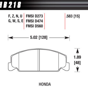 Brake Pad Front Honda Blue Compound