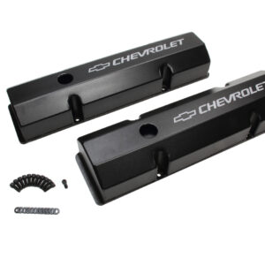 SBC Billet Rail Fab. Alm Valve Covers w/Oil Cap