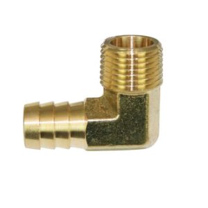 Fitting  1/2 NPT x 5/8 Barb  90-Deg  Brass