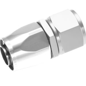 12AN Straight Female Aluminum Hose End Clear