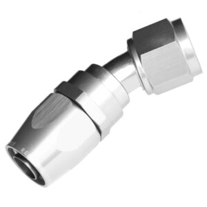 6AN 30 Degree Female Aluminum Hose End Clear