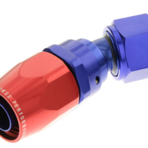 12AN 30 Degree Female Aluminum Hose End RD BLU