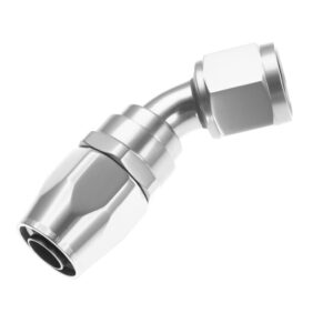 20AN 45Deg Double Swivel Hose End Clear