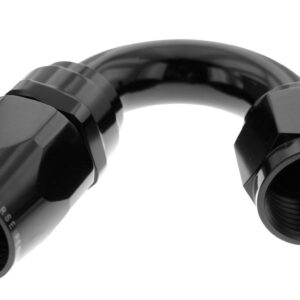 16AN 150 Degree Female Aluminum Hose End Black