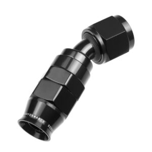 8AN 30 Degree PTFE Reusable Hose End Black