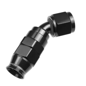 4AN 45 Degree PTFE Reusable Hose End Black