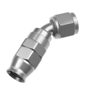 10AN 45 Degree PTFE Reusable Hose End Clear