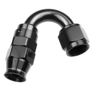 10AN 150 Degree PTFE Reusable Hose End Black