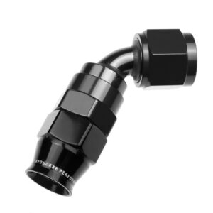 6AN 60 Degree PTFE Reusable Hose End Black