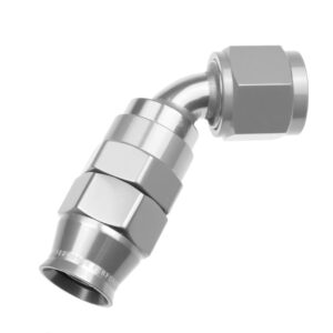 6AN 60 Degree PTFE Reusable Hose End Clear