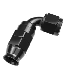 12AN 90 Degree PTFE Reusable Hose End Black