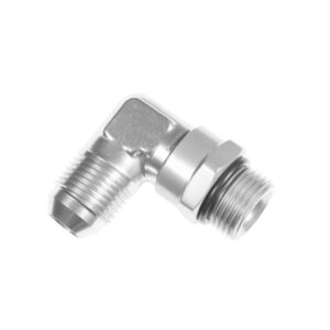 6AN Male to 6AN ORB Male Swivel 90deg Clear