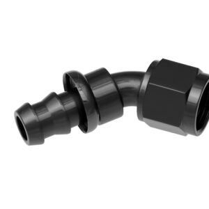 16AN 45 Degree Push Lock Hose End Black