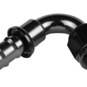 4AN 120 Degree AN/Hose End Push Lock Black