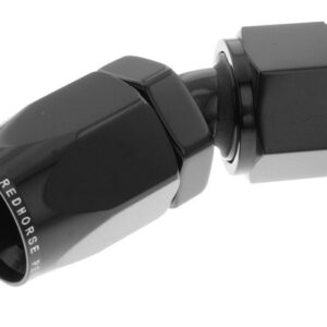 6AN 30Deg Female Alum Hose End Black