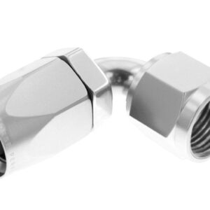 6AN 90Deg Female Alum Hose End Non-Swivel CLR