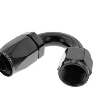 10AN 150Deg Female Alum Hose End Black