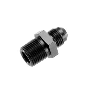 12AN STR Male Adapter 1in NPT Male Black
