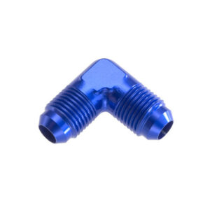 6AN Male to 6AN Male 90Deg Flare Adapter BLU