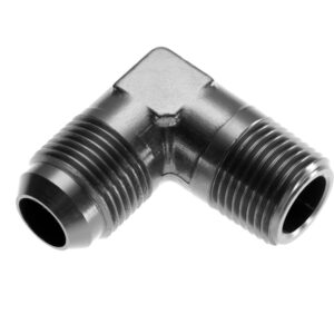 16AN 90Deg Male Adapter to 1in NPT Male Black