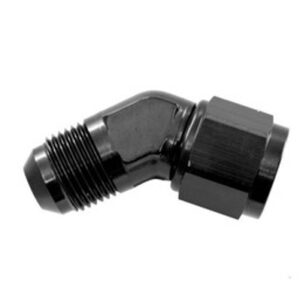 10AN Male to 10AN Female 45Deg Black